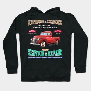 Antique Classic Car Garage Hot Rod Novelty Gift Hoodie